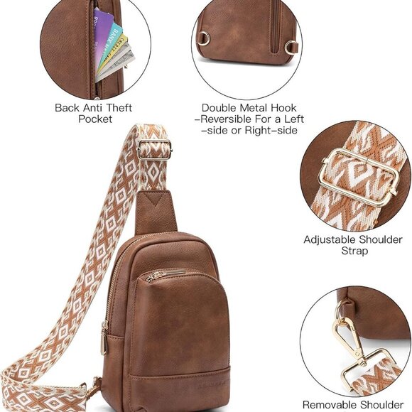 Versatile Women's Sling Bag - Lightweight Travel Companion with Adjustable Strap - Picture 4 of 6